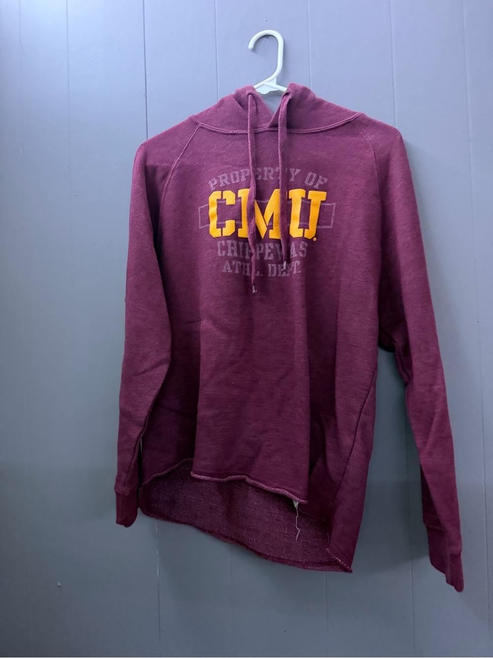 Blue 84 Maroon Sweatshirt with Gold CMU Logo
